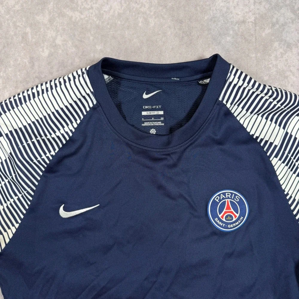 Nike PSG Paris Saint-Germain Dri-FIT Soccer Training Jersey Navy Blue Small